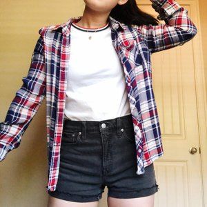 Americana Distressed Pocket Flannel | M